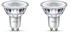 Philips LED-Lampe GU10 3,5W 255lm 827 klar 36° 2er F