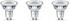 Philips LED-Lampe GU10 4,6W 355lm 827 klar 36° 3er F
