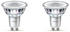 Philips LED-Lampe GU10 4,6W 355lm 827 klar 36° 2er F