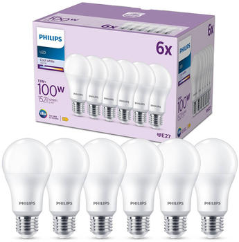 Philips LED-Lampe E27 13W 1.521lm 4.000K matt 6er E