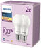 Philips LED-Lampe E27 13W 1.521lm 2.700K matt 2er E