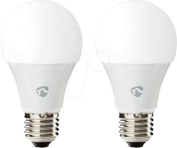 Nedis N WIFILRC20E27 - Smart Light, Lampe, E27, 9 W, RGB, WiFi, 2er-Pack