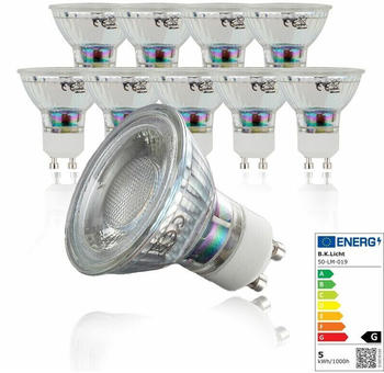 B.K.Licht Led Leuchtmittel GU10 Energiespar-Lampe 5 Watt Glüh-Birne: 10 Stück