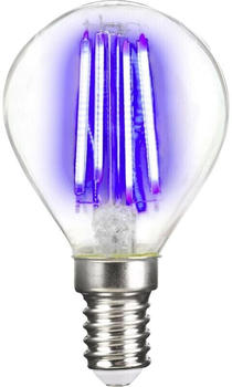 LightMe LM85311 led eek g (a g) E14 Tropfenform 4 w Blau (ø x l) 45 mm x 78 mm Filament 1 St.