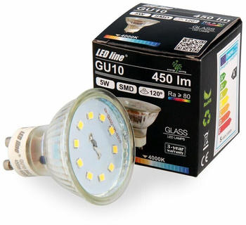LED line 10x GU10 5W led Leuchtmittel Neutralweiß 4000K 450 Lumen