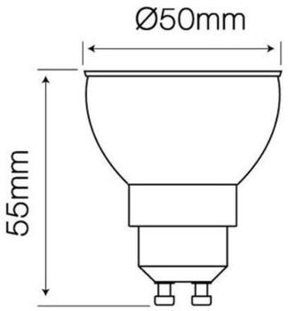 LED line Led Leuchtmittel GU10 smd 7W Abstrahlwinkel: 120° 630 Lumen neutralweiß 4200K 5 Stück