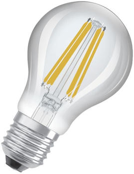LEDVANCE Led Stromsparlampe, Filament Birne mit E27 Sockel, Warmweiß (3000K), 5 Watt, ersetzt herkömmliche 75W-Leuchtmittel, besonders hohe Energieeffizienz und stromsparend, 1er-Pack Clear