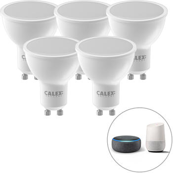 CalEx Set mit 5 intelligenten GU10 dimmbaren bis warmen LED-Lampen 4,9 w 345 lm 2200-4000 k