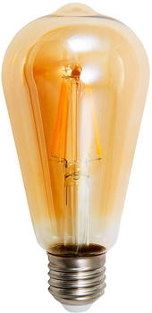 McShine Led Filament Glühlampe Retro E27, 4W, 420lm, warmweiß, goldenes Glas
