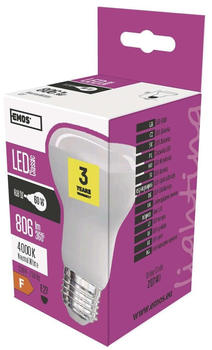 EMOS LED Lampe R63, 8,8 W ersetzt 60 W Gl&uuml;hbirne, E27 Sockel, Lichtleistung 806 Lume, Neutralwei&szlig; 4000 Kelvin, ZQ7141
