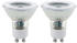 Eglo GU10 2er-Set led Warmweiß 240lm 3W Chrom, Weiss