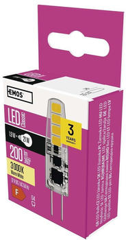 EMOS Led Lampe G4, 1,9 w ersetzt 21 w Glühbirne, G4 Pin Lampe jc 12V, Helligkeit 200 lm, Warmweiß 3000 k, ZQ8620