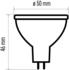 EMOS Led Lampe Spot 4,5W, MR16, GU5,3 Sockel, Ersatz für 28W Halogenlampe, Helligkeit 380lm, Warmweiß 3000K, ZQ8433