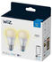 Wiz Led Energiespar Glühbirnen 2er Pack E27 WiFi steuerbar 60W warmweiß Weiß WIZ