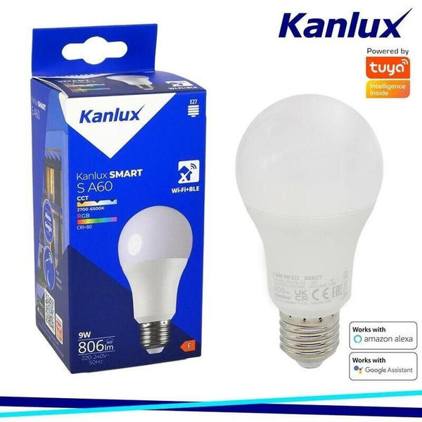 Kanlux LED-Leuchtmittel EEK: F (S A60 9W E27 RGBCCT E27 9W Kaltweiß, RGB, Warmweiß, Weiß
