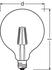 Osram LED-Lampen, klassische Ballform, 60 Watts Ersatz, E27, G125, 2700 Kelvin, Warm weiß, Klares Glas, single Pack
