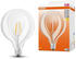 Osram LED-Lampen, klassische Ballform, 60 Watts Ersatz, E27, G125, 2700 Kelvin, Warm weiß, Klares Glas, single Pack