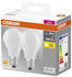 Osram BASE CLASSIC A GLFR 60 LED-Lampe mit Sockel E27, Kolbenform, Doppelpack, 6,5W, 806lm, 2700K, warmweißes Licht, geringe Wärmeentwicklung, lange Lebensdauer, geringer Energieverbrauch