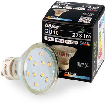 LED line GU10 3W LED Leuchtmittel Warmweiß 2700K 273 Lumen Spot Strahler Einbauleuchte Energiesparlampe Glühlampe