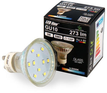 LED line GU10 3W LED Leuchtmittel Kaltweiß 6500K 273 Lumen Spot Strahler Einbauleuchte Energiesparlampe Glühlampe