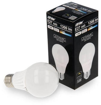 LED line 1 Stück LED Leuchtmittel E27 Sockel A65 | Lampe | Birne | Glühlampe | Licht | 13 Watt | dimmbar | 1300 Lumen | warmweiß (2700K)