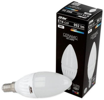 LED line 1 Stück LED | E14 C37 | Leuchtmittel | Lampe | | Leuchte | Beleuchtung | Form: Kerze | 9W | 992 Lumen | 2700K Warmweiß