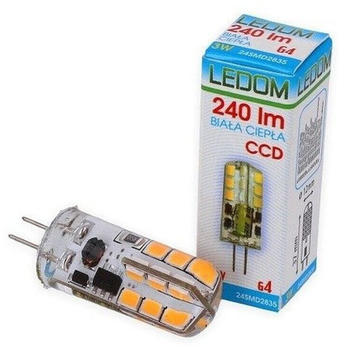 LED line 3x G4 led Leuchtmittel 3 Watt 12V ac/dc 240 Lumen 2700K Warmweiß Silikon Stiftsockel Stecklampe Lampe Birne