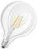 Osram LED-Lampen, klassische Ballform, 40 Watts Ersatz, E27, G125, 2700 Kelvin, Warm weiß, Klares Glas, single Pack