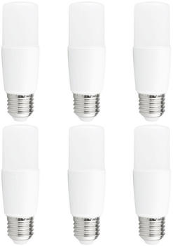 NCC-Licht 6 x LED Leuchtmittel Röhre Stick T37 8W 60W E27 matt 850lm kaltweiß 6500K Tageslicht