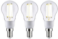 Paulmann LED-Leuchtmittel "Eco-Line 3er Pack Tropfen 525lm 2,5W 3000K klar 230V"