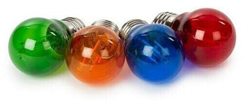 HQ-Power led-filament-lampenset glühlampenform G45 farbiges glas 4 St. rot grün blau orange