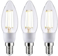 Paulmann LED-Leuchtmittel "Eco-Line 3er Pack Kerze 525lm 2,5W 3000K klar 230V"