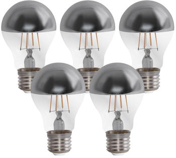 ETC Shop 5er Set E27 LED Filament Leuchtmittel, 4 W, Kopfspiegelampe