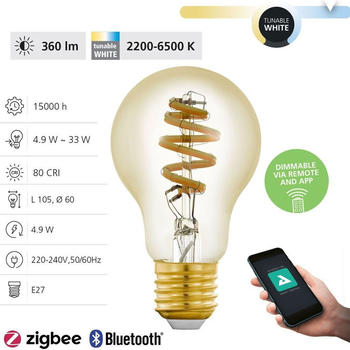 Eglo Connect LED Leuchtmittel-Z A60 Globeform E27 5,5 W Smart connect Z – Intelligente Beleuchtung für Ihr Zuhause