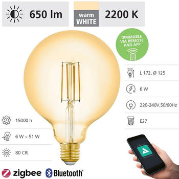 Eglo Connect LED Leuchtmittel-Z G125 Globeform E27 6 W Smart connect Z
