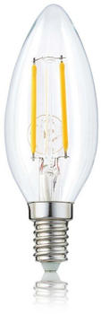 Hellum LED Birne Glühlampe Leuchtmittel C35 Lampe E27 Warmweiß 2700 K 2,5 W, klar 1 Stück