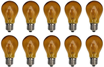 Provance 10x Glühbirne Glühlampe Standard E27 25W 25 Watt Farbe Gelb klar