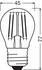 Osram SUPERSTAR+ CLASSIC P FIL 25 LED-Lampe, E27, Miniballform, 2,2W, 300lm, 2700K, warmweißes Licht, stark reduzierter Blauanteil, geringere Augenbelastung, dimmbar, geringer Energieverbrauch