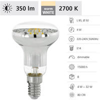 LED-Lampe R50 4W/827 350 lumen clear dimmable E27