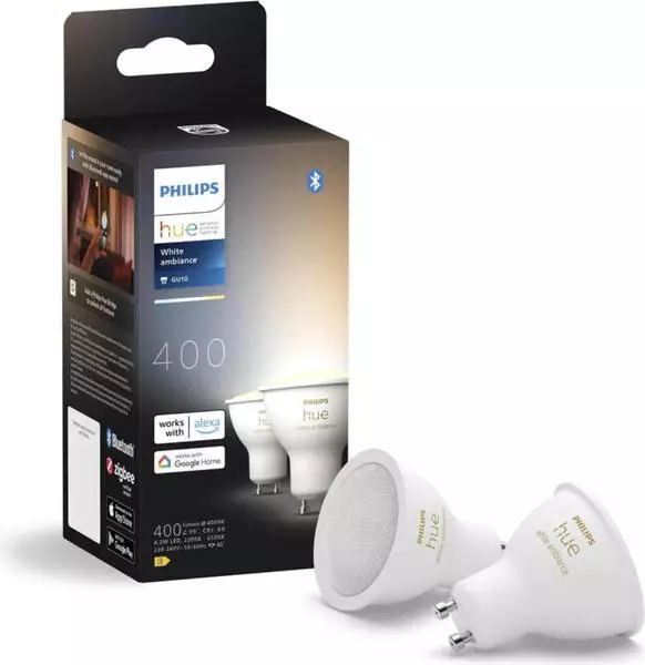 Philips 4.2W GU10 2P (GU10, 4.20 W, 400 lm, 2 x, E)