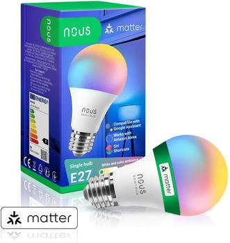 Nous P3 Smarte WIFI Gl&uuml;hbirne RGB E27 2.4 GHz 2pcs