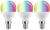 Paulmann 29154 Standard 230V Smart Home Zigbee LED Tropfen E14 3x470lm 3x5W RGBW+ dimmbar Matt Set