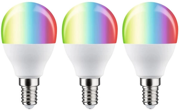 Paulmann 29154 Standard 230V Smart Home Zigbee LED Tropfen E14 3x470lm 3x5W RGBW+ dimmbar Matt Set