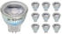 sebson LED Lampe GU4/ MR11 warmweiß 3W, ersetzt 20W Glühlampe, 220 Lumen, 10er Pack