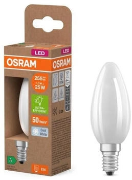 Osram E14 LED Kerzenlampe CLASSIC besonders effizient matt 1,2W wie 25W 4000K neutralwei&szlig;