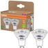 Osram 2er Set GU10 LED Strahler besonders effizient 36 ° 2W wie 50W 2700K warmweißes Licht