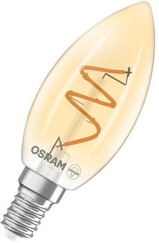 Osram E14 VINTAGE-Spiral LED Filament Kerze Gold dimmbar 3,5W wie 28W extra warmwei&szlig;es gem&uuml;tliches Licht 2200K