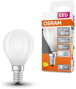 Osram E14 LED Tropfenlampe CLASSIC matt 5,5W wie 60W 4000K neutralweißes Licht