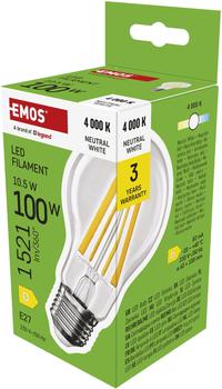 EMOS Filament A60 / E27 / 10,5 W (100 W) / 1521 lm / neutralweiß