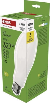 EMOS LED-Lampe FILAMENT ED90 E40/36W/230V 4000K 6000 lm